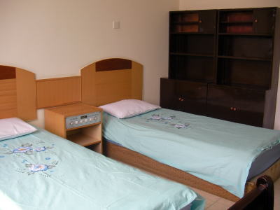 中国の留学生寮の2人部屋
